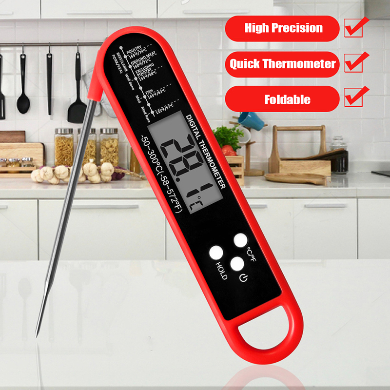 Digital Thermometer Probe - Termometro digitale pieghevole per carne, termometro