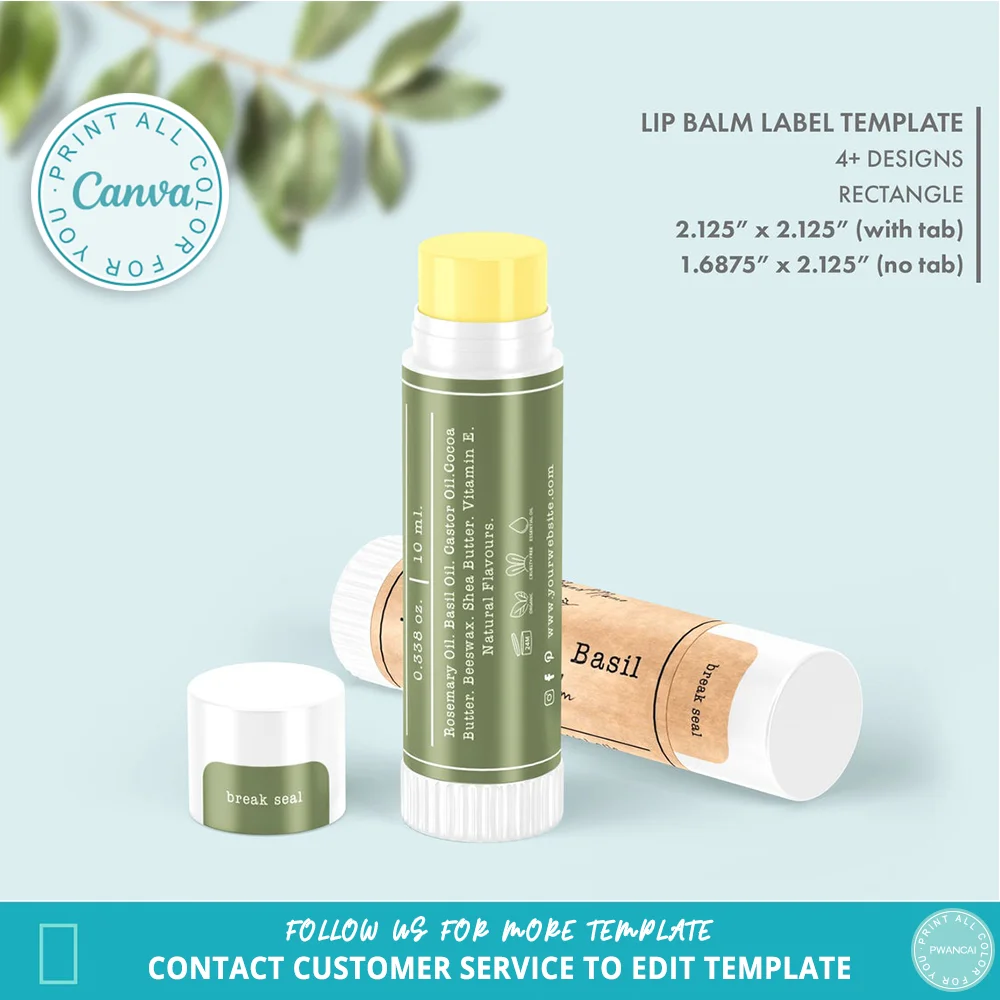 Sticker Label Template - Modello di etichetta minimalista per balsamo