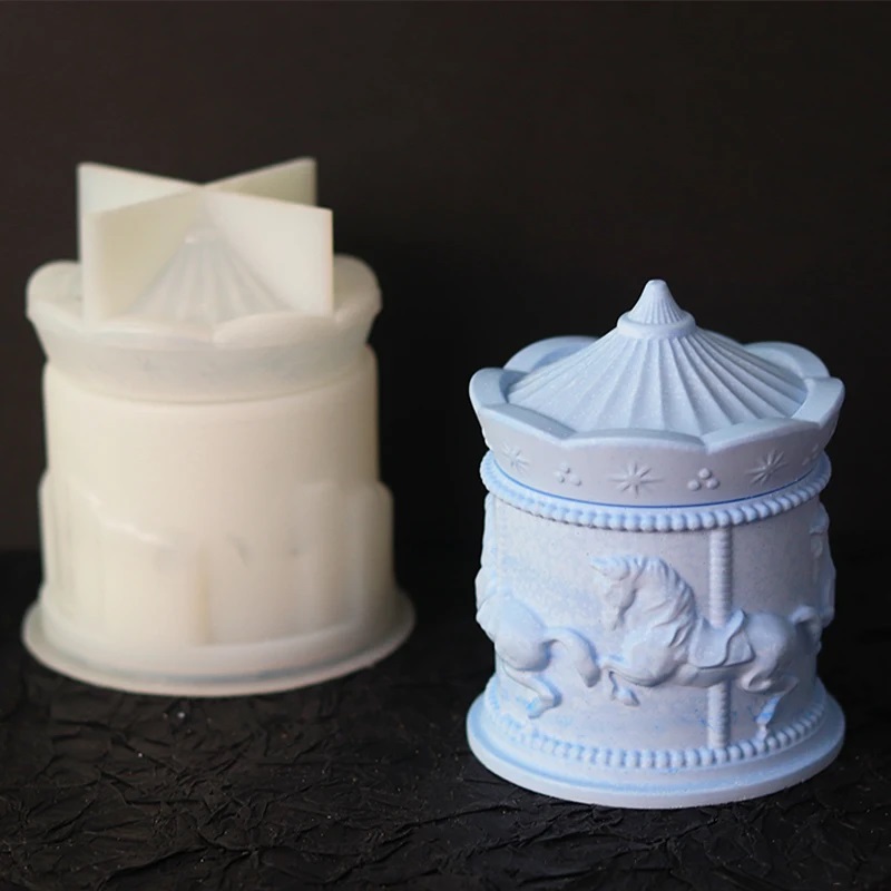 Candle Supplies Jars - Divertente scatola di immagazzinaggio carosello stampo